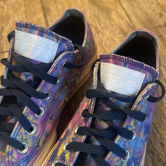 CONVERSE All Star Chuck Taylor platform shoes tie dye purple size 7 - Picture 3 of 7